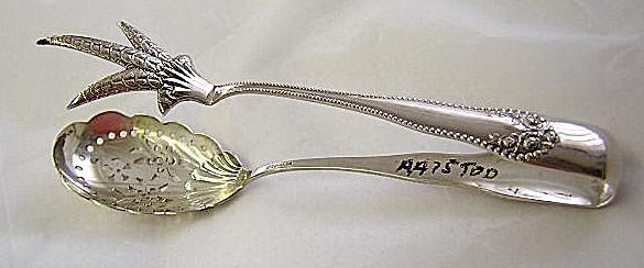 Lancaster Rose Ice Tongs Gorham Sterling