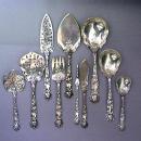 Bridal Rose large Berry Spoon Alvin Sterling