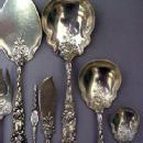 Bridal Rose large Berry Spoon Alvin Sterling