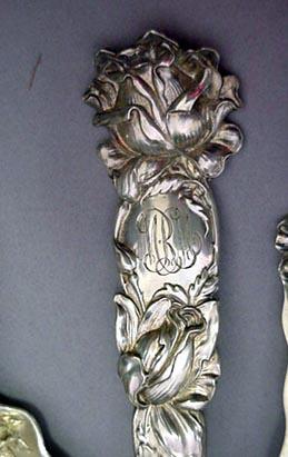 Bridal Rose large Berry Spoon Alvin Sterling