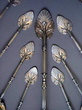 Lotus Whiting Ice Cream Server 12 spns sterling