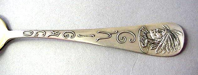 Souvenir spoon Watson Indian;Chicago;Fort Dearborn
