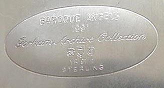 Christmas Gorham Baroque Angel sterling orname