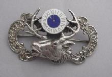 BPOE pin with Figural Elks Head and enamelled