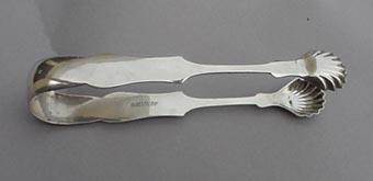 Coin Silver Tongs C. Benedict 28 Bowery NYC