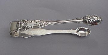 Kings Tongs English Sterling Silver c 1864