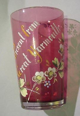 Cranberry glass Tumbler