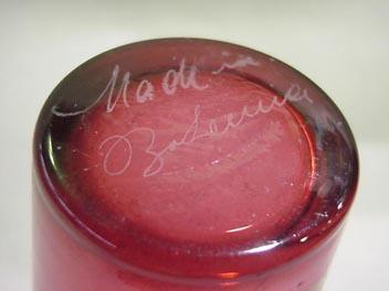 Cranberry glass Tumbler