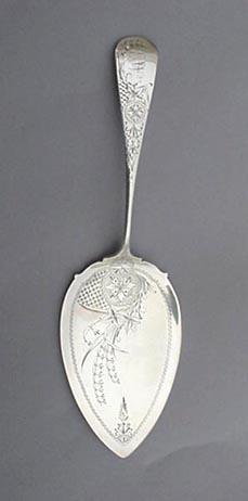 Antique Lily Engraved Whiting Pie Server