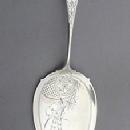 Antique Lily Engraved Whiting Pie Server