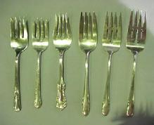 selection of Meat Forks Sterling Silver