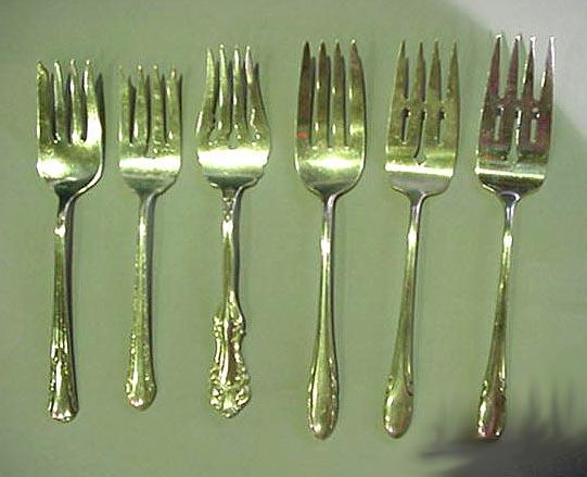 selection of Meat Forks Sterling Silver