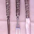 Repousse Carving Set Old hollow handles Kirk