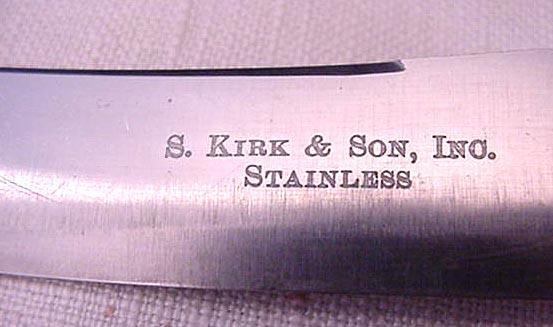 Repousse Carving Set Old hollow handles Kirk