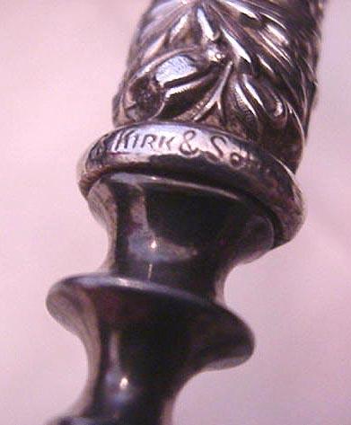 Repousse Carving Set Old hollow handles Kirk