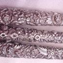 Repousse Carving Set Old hollow handles Kirk