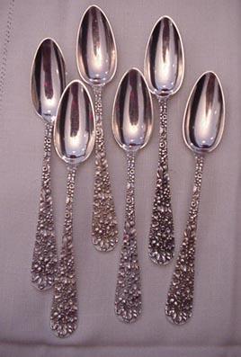 Rose Steiff Citrus Spoons Sterling Silver