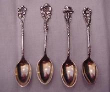 Floral demitasse spoons Reed & Barton Sterling Silver