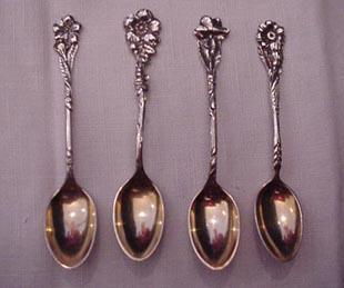 Floral demitasse spoons Reed & Barton Sterling Silver