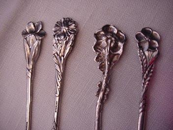 Floral demitasse spoons Reed & Barton Sterling Silver