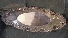 Bread Tray Flowers and C-Scrolls Sterling