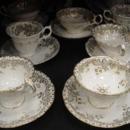 Cauldon England Early Coffee and Tea Cups Unmarked Grey Gold and White