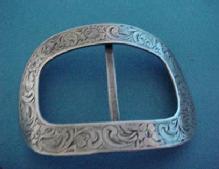 Buckle William Kerr engraved Sterling Silver