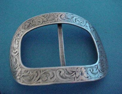 Buckle William Kerr engraved Sterling Silver