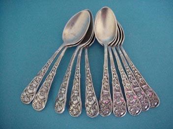 Eglantine Gorham 10 Demitasse Spoons Sterling