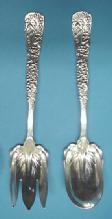 Vine Tiffany Salad Set Long Handled Sterling
