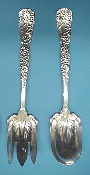 Vine Tiffany Salad Set Long Handled Sterling