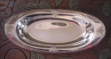 Arts & Crafts Sheffield Bread Tray Silverplate