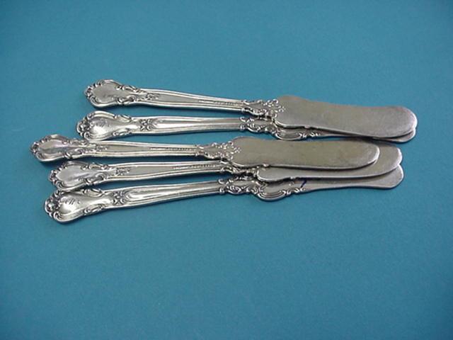 Chantilly 8 flat butter knives Gorham Sterling Silver