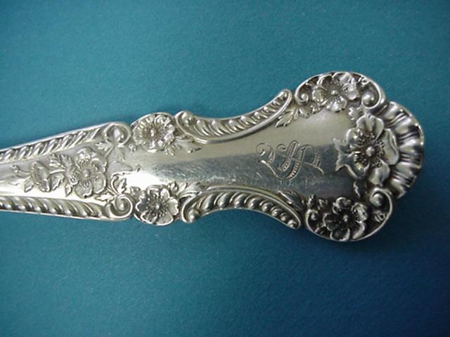 Cambridge Gorham large master Butter Knife, floral Sterling Silver