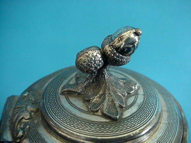 Teapot silverplate Acorn finial