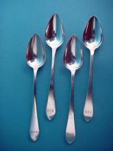 Faneuil, Tiffany 4 Teaspoons Sterling Silver