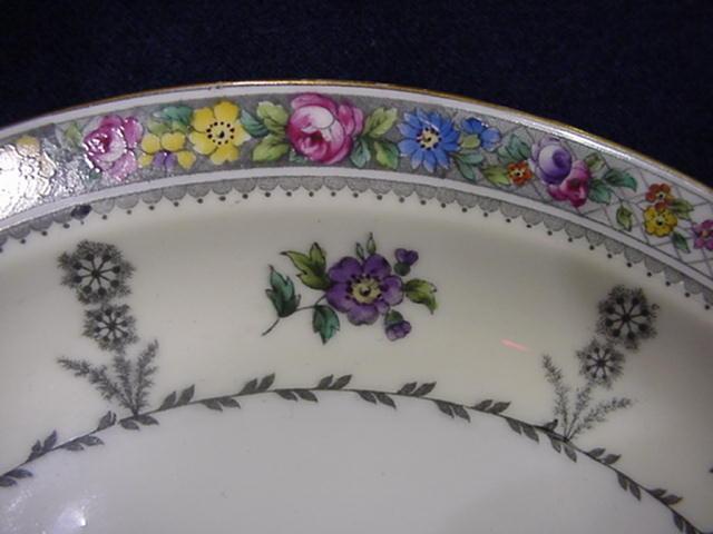 Plates, Cauldon for Tiffany, floral dessert
