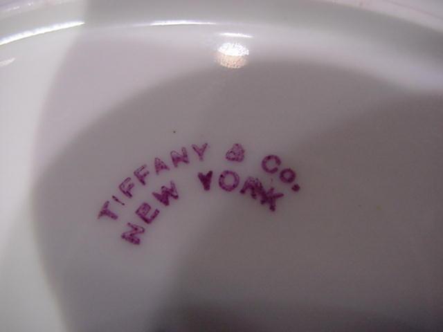Plates, Cauldon for Tiffany, floral dessert