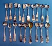 Master Salt Spoons coin silver