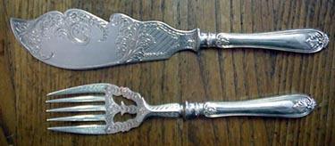 William Gale Fish Serving Set engraved