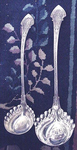 ANGELO Wood & Hughes sterling silver largest SOUP LADLE
