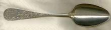 Antique Lily Engraved Whiting sterling silver Serving Spoon