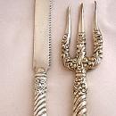 custom bread knife and fork gorham sterling silver