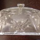 Clear Plastic Purse with flowers and jewels (Bakelite?)1940s