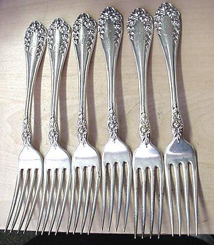 Rose Wallace Sterling Silver Dinner Forks 12