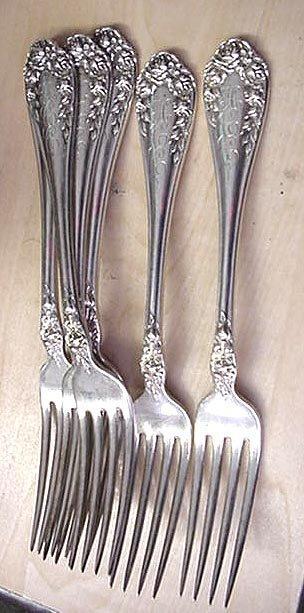 Rose Wallace Sterling Silver Dinner Forks 12