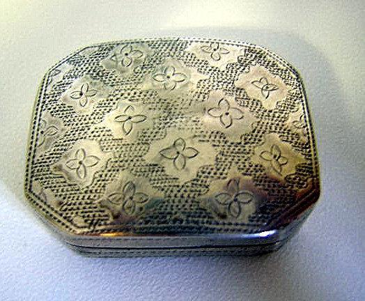 Vinaigrette Sterling silver Box Birmingham 1806