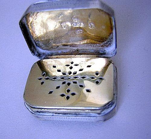 Vinaigrette Sterling silver Box Birmingham 1806