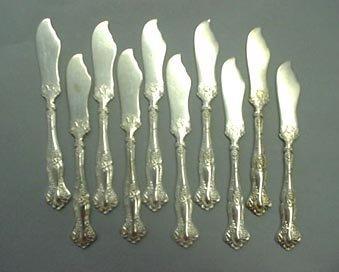 Vintage silverplate 10 flat butter knives