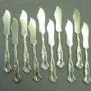Vintage silverplate 10 flat butter knives
